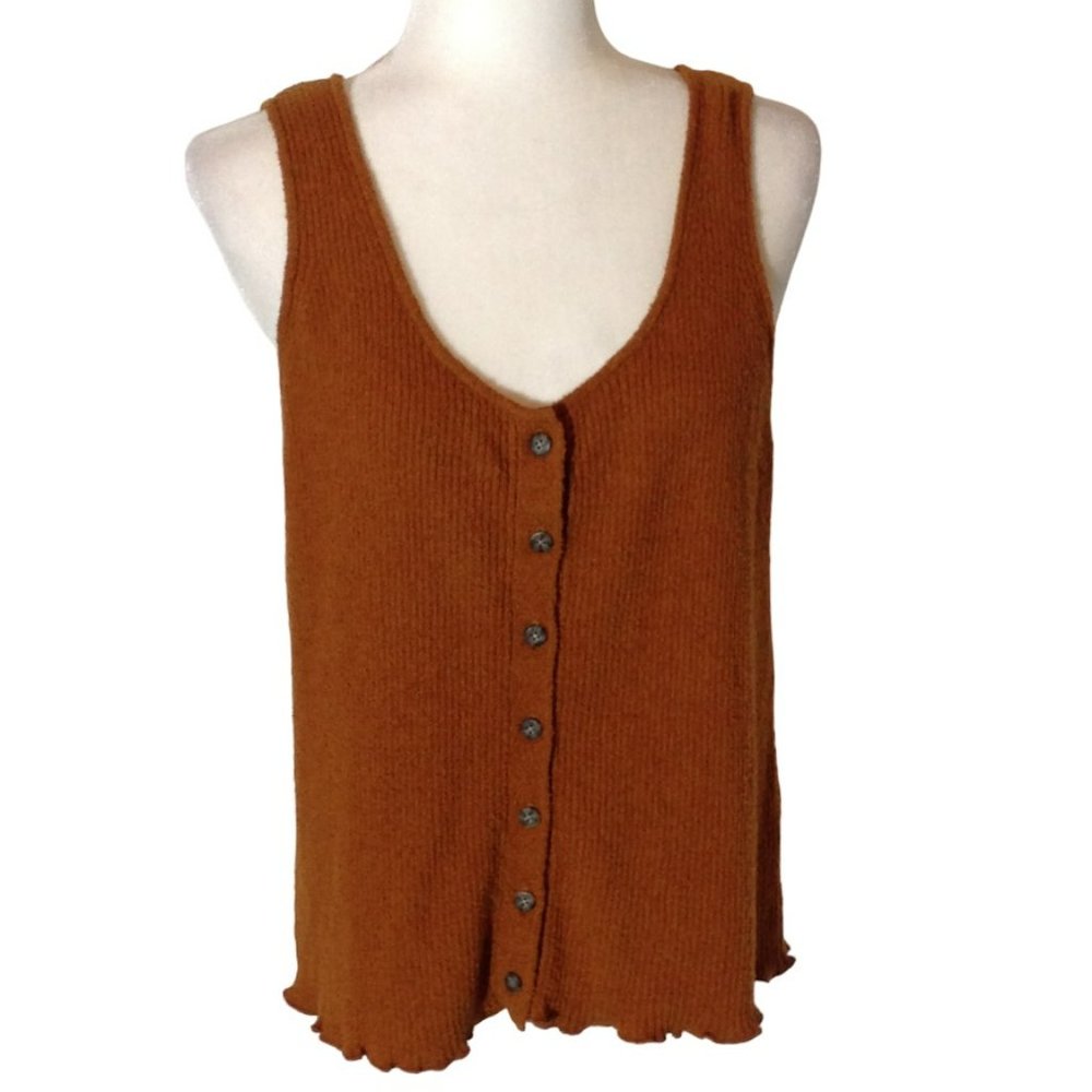 Madewell Button Front Sweater Tank Top. New With Tickets. Size XL